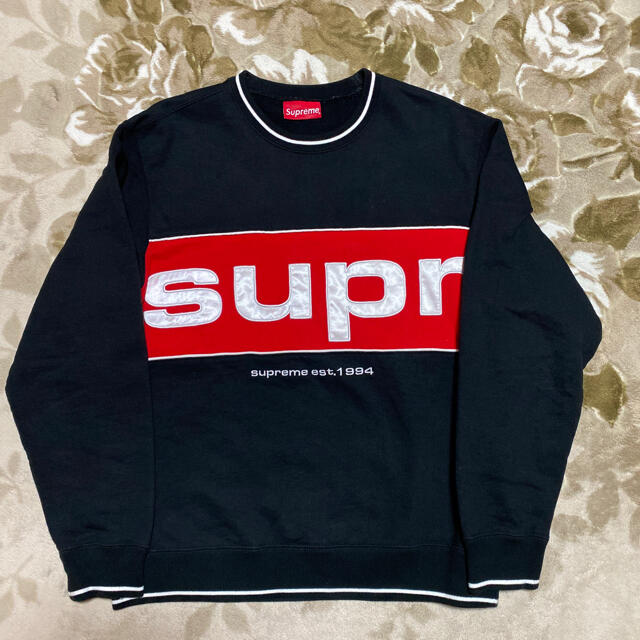 19aw SUPREME piping crewneck スウェット　パーカー