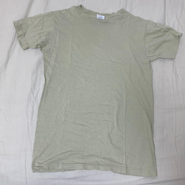 US デッドストック　ベージュ　コットン　Tシャツ レディースのトップス(Tシャツ(半袖/袖なし))の商品写真