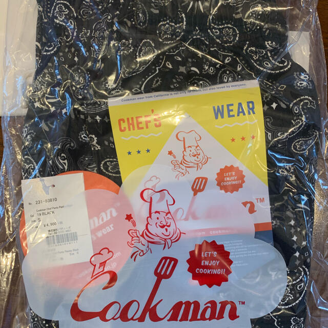 BEAMS(ビームス)のcookman クックマン  シェフパンツ サイズ　S カラーブラックペイズリー メンズのパンツ(ワークパンツ/カーゴパンツ)の商品写真