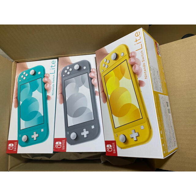 Switch Lite 新品未開封3台セット　ターコイズ、イエロー、グレー