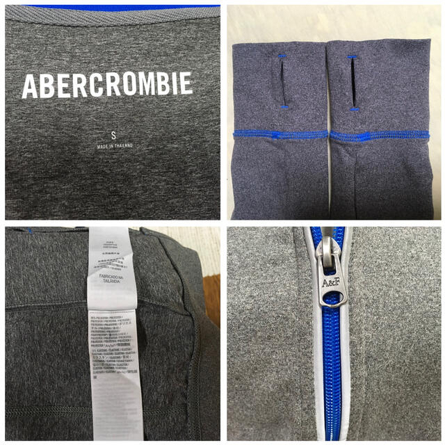 Abercrombie&Fitch(アバクロンビーアンドフィッチ)のアバクロ　フルジップカットソー　S(日本サイズM) レディースのトップス(カットソー(長袖/七分))の商品写真