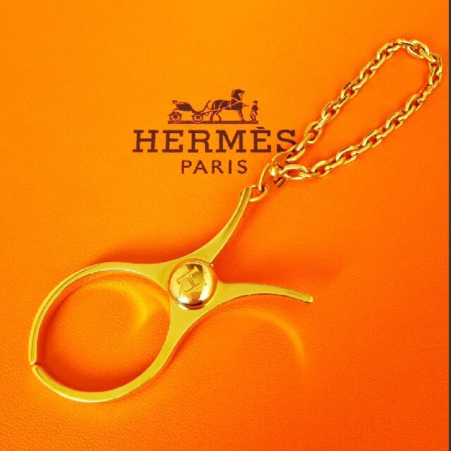 美品 エルメス HERMES グローブホルダー ゴールド チャーム クリップ