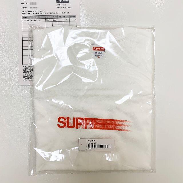 即納 XL Supreme Motion Logo Tee white