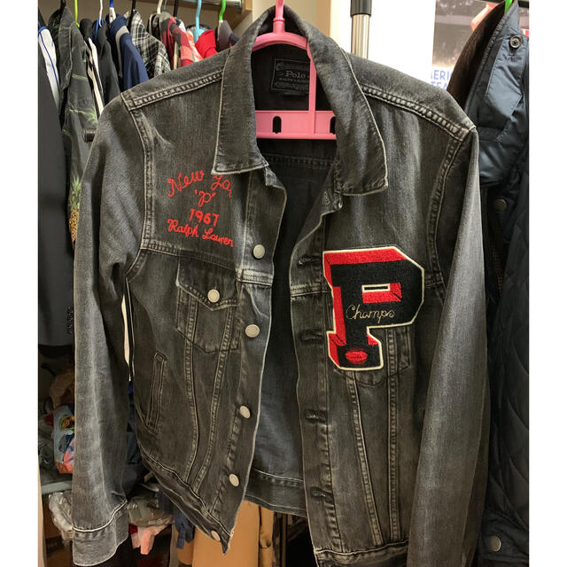 POLO RALPH LAUREN(ポロラルフローレン)のPOLO Bulldog RL Varsity Football Jacket メンズのジャケット/アウター(Gジャン/デニムジャケット)の商品写真