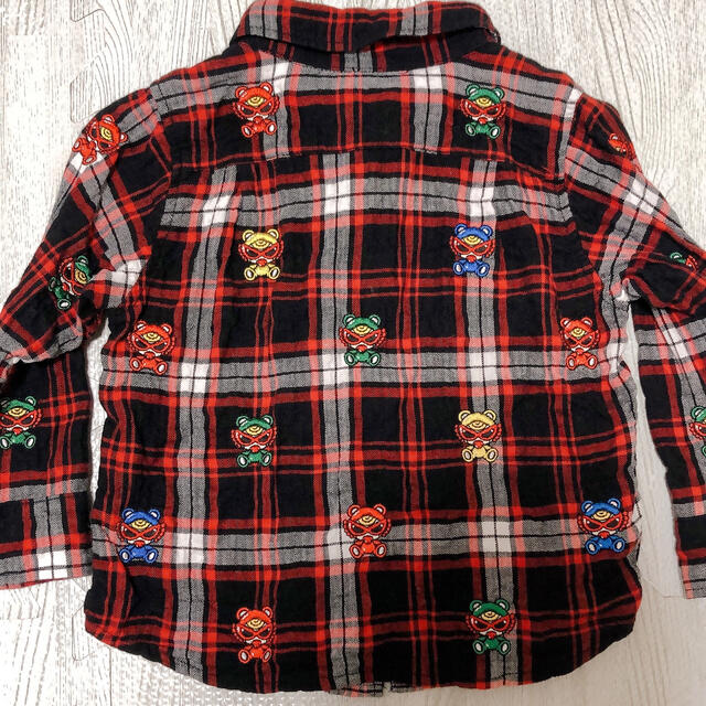 HYSTERIC MINI(ヒステリックミニ)のヒスミニ　チェックシャツ　80 キッズ/ベビー/マタニティのベビー服(~85cm)(シャツ/カットソー)の商品写真