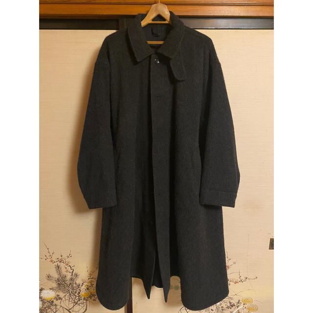 WOOL GAUZE SWING COAT BLACK - アウター