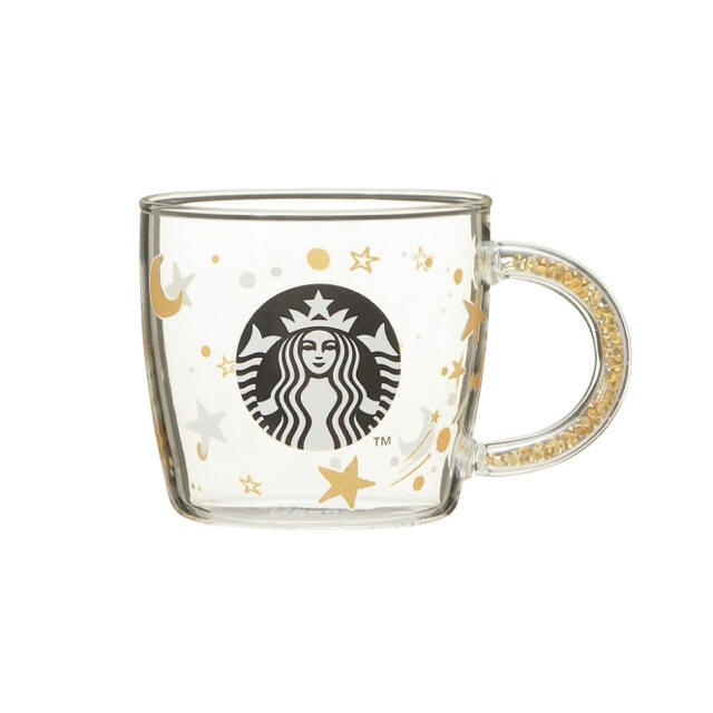 Starbucks Coffee(スターバックスコーヒー)のStarbucks ホリデー2020ビーズハンドル耐熱グラスマグスター296ml インテリア/住まい/日用品のキッチン/食器(グラス/カップ)の商品写真