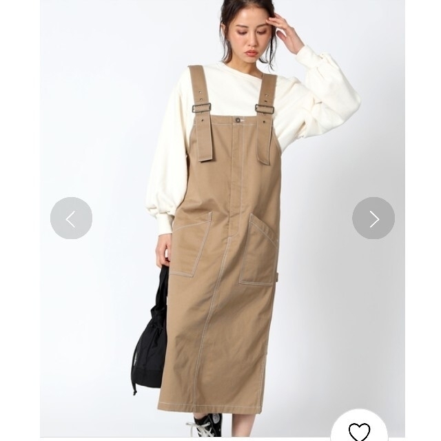 美品☆UNIVERSAL OVERALL/別注T/Cツイルジャンパースカート☆