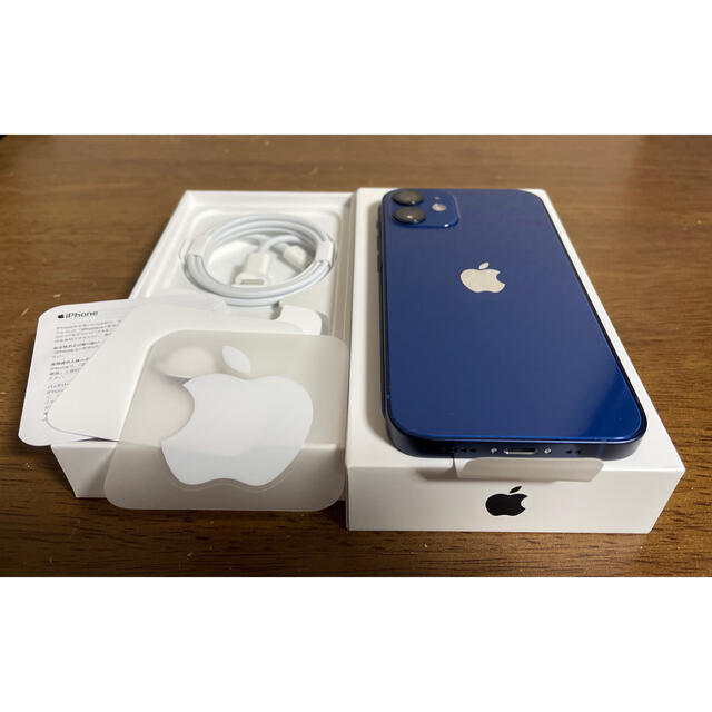 Apple ブルー iPhone iPhone 12 美品 128GB mini 12 SIMフリー ブルー 【公式商品】！！