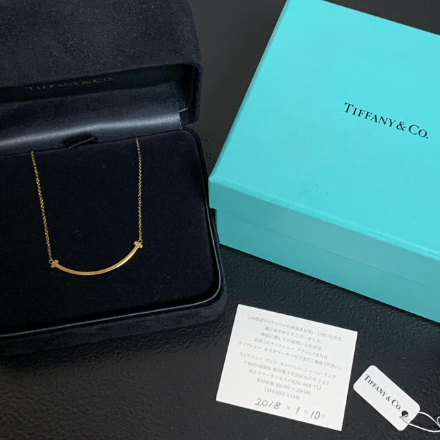 Tiffany & Co. - ティファニー Tスマイル ネックレス YG 18金