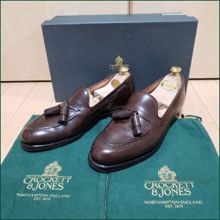 クロケットアンドジョーンズ(Crockett&Jones)の良品】CAVENDISH2キャベンディッシュ2/ビンテージスチール/半貼済クロケ(ドレス/ビジネス)