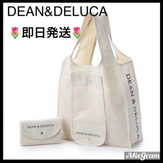 ディーンアンドデルーカ(DEAN & DELUCA)のDEAN&DELUCAディーン＆デルーカショッピングバックエコバック白ナチュラル(エコバッグ)