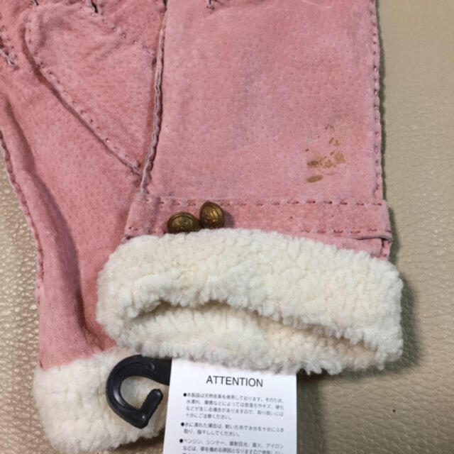 ikka(イッカ)のA【訳あり新品】イッカ 豚革手袋 本革手袋 スエード手袋 ピンク レディースのファッション小物(手袋)の商品写真