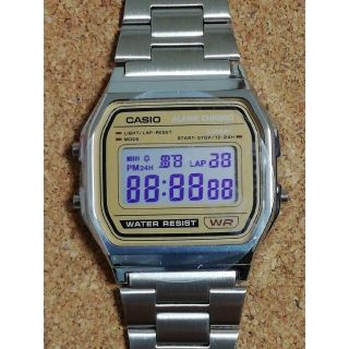 カシオ(CASIO)の新品❗【液晶カラー変更可】チープカシオ腕時計 A158WEA-9JF(腕時計(デジタル))