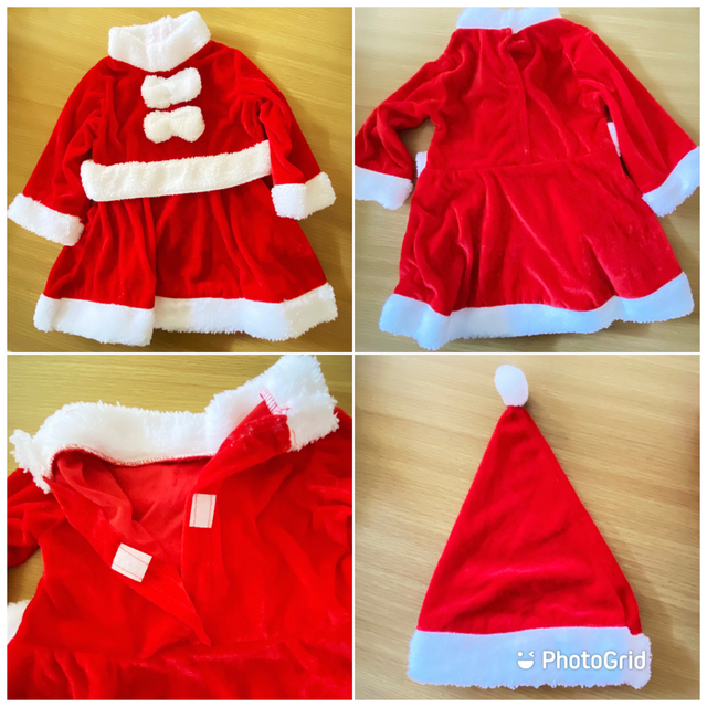 クリスマス 女の子 キッズ サンタコスプレ 110サイズ サンタクロース 子供用 キッズ/ベビー/マタニティのキッズ服女の子用(90cm~)(ワンピース)の商品写真