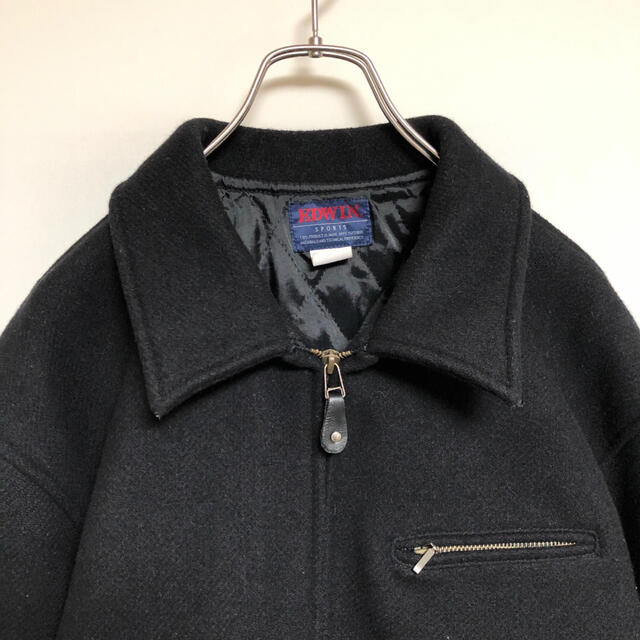 EDWIN(エドウィン)のvintage EDWIN drizzler jacket black wool メンズのジャケット/アウター(フライトジャケット)の商品写真