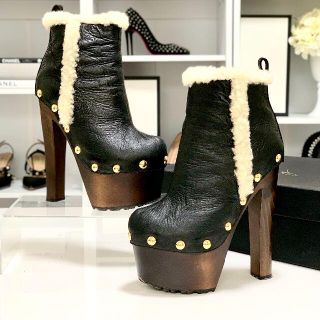 ジュゼッペザノッティ(GIUZEPPE ZANOTTI)の2012 ジュゼッペザノッティ レザー/ムートン ブーツ(ブーツ)