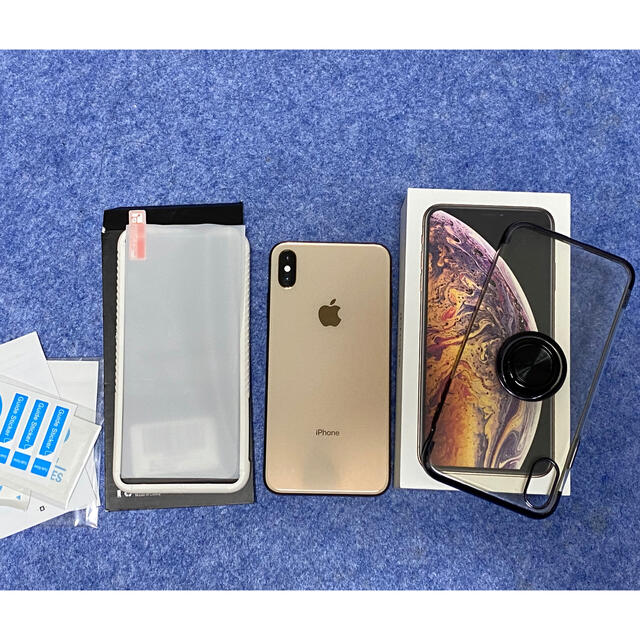 iPhone XS Max 64GB SIMフリー ガラスフィルムケース付美品