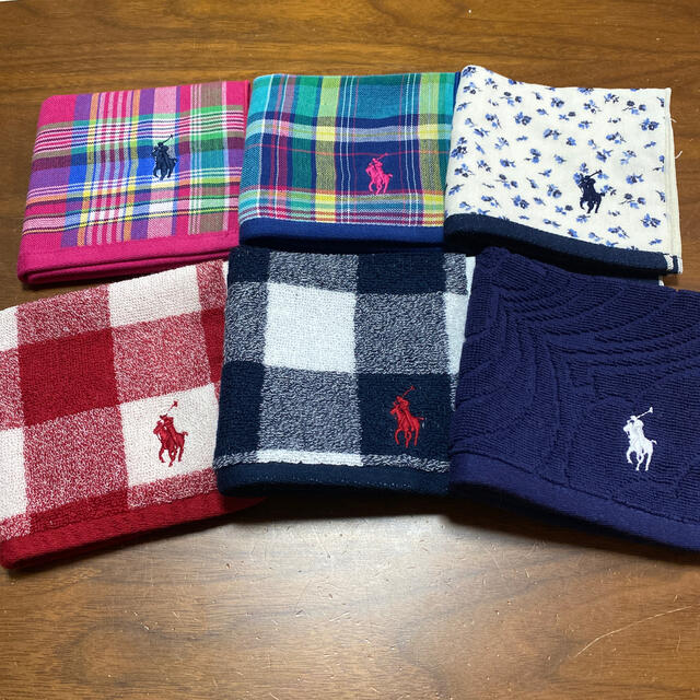 Ralph Lauren(ラルフローレン)のシーズ1891様専用　5 🐎ラルフローレン　ハンカチ　6枚セット レディースのファッション小物(ハンカチ)の商品写真