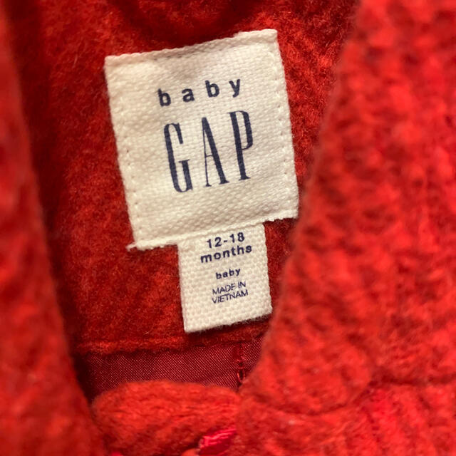 babyGAP(ベビーギャップ)のbabyGAP/くま耳ダッフルコート/80cm キッズ/ベビー/マタニティのベビー服(~85cm)(ジャケット/コート)の商品写真