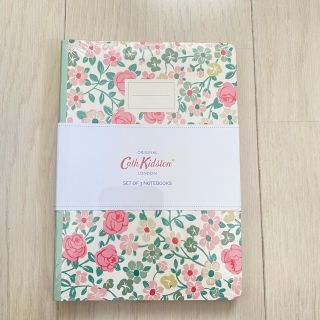 キャスキッドソン(Cath Kidston)のCath kidston  花柄ノート　3冊 x1セット　ウォームクリーム(ノート/メモ帳/ふせん)