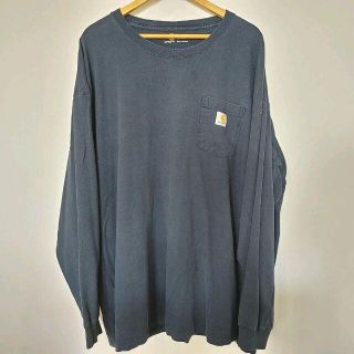 カーハート(carhartt)の無地T カーハート　海外版　ロゴ　ロングスリーブtee　XXL(Tシャツ/カットソー(七分/長袖))