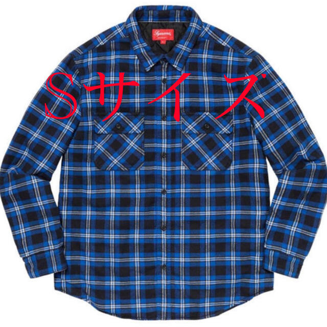 Supreme Arc Logo Quilted Flannel Shirt S