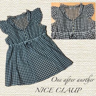 ワンアフターアナザーナイスクラップ(one after another NICE CLAUP)の2日間限定出品＊ドビーフリルブラウス(シャツ/ブラウス(半袖/袖なし))