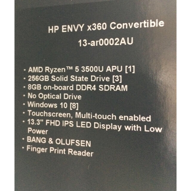 HP ENVY x360 13.3インチ Ryzen5 ナイトフォールブラック 1