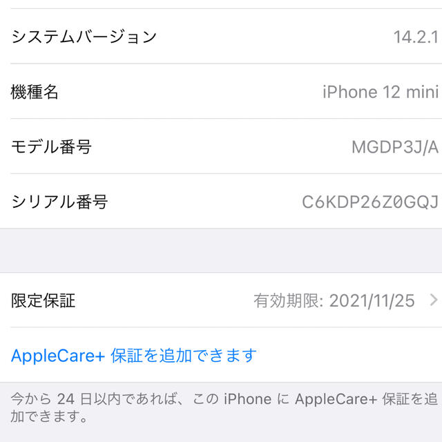 iPhone 12 mini（5.4インチ） ブルー 128GB