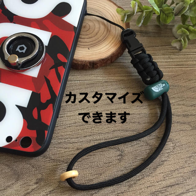 THE NORTH FACE(ザノースフェイス)のオリジナル カスタム 携帯ストラップ ハンドストラップ  スマホ/家電/カメラのスマホアクセサリー(ストラップ/イヤホンジャック)の商品写真