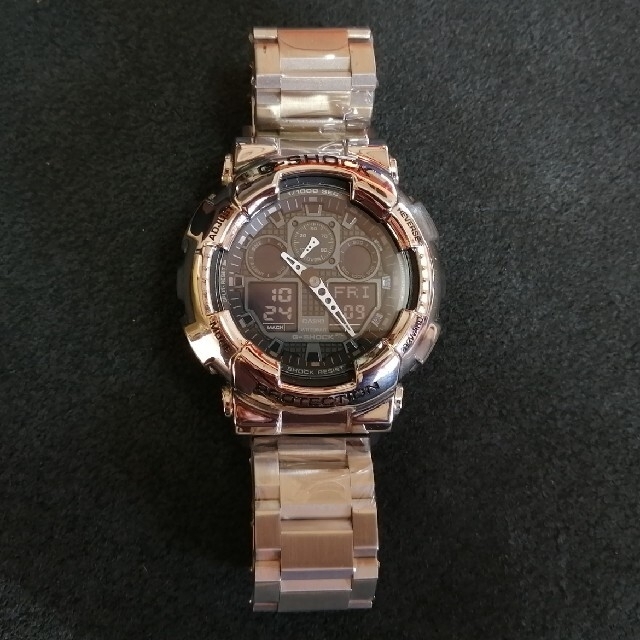 本物の G-SHOCK - 腕時計 G-SHOCK フルメタル カスタム CASIO ga-100 腕時計(デジタル) - covid19