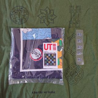 ユニクロ(UNIQLO)のTシャツXS ユニクロUT 鬼滅 カーキXS&バンダナ(Tシャツ/カットソー)