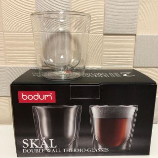 ボダム(bodum)のbodum スカル ダブルウォールグラス ペア 新品未使用(グラス/カップ)