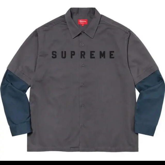 supreme 2-tone Work Shirt  dark grey   M