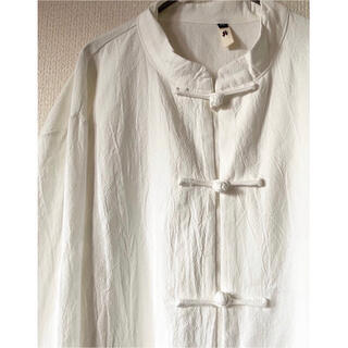 dead stock xxxxl オーバーサイズ 白 チャイナシャツ ジャケット