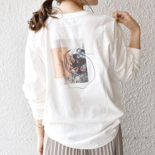 シップス(SHIPS)のShips ラバープリントフォトTEEホワイト(Tシャツ/カットソー(七分/長袖))