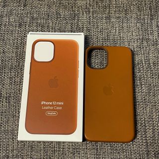Apple - iPhone12mini 純正 レザーケース サドルブラウンの通販 by