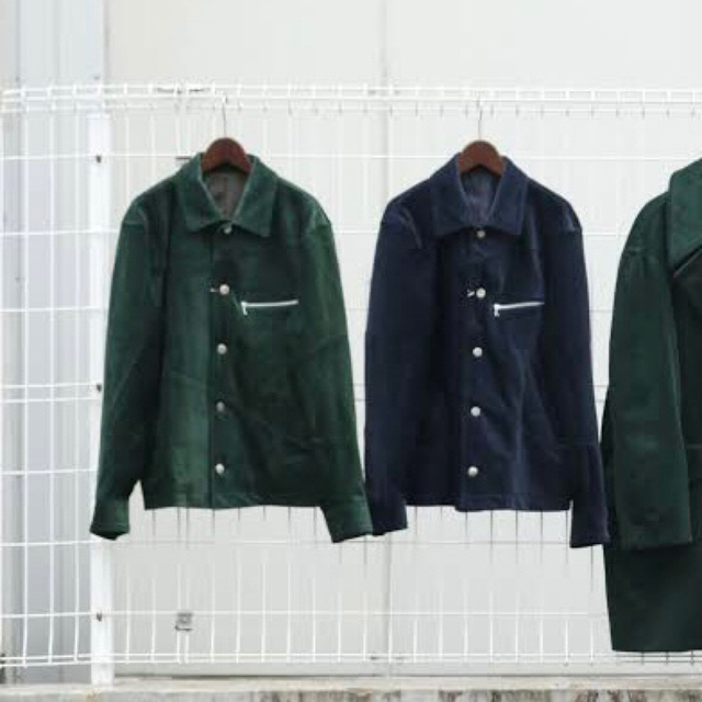 ブルゾンallege 19fw Corduroy Short Blouson navy