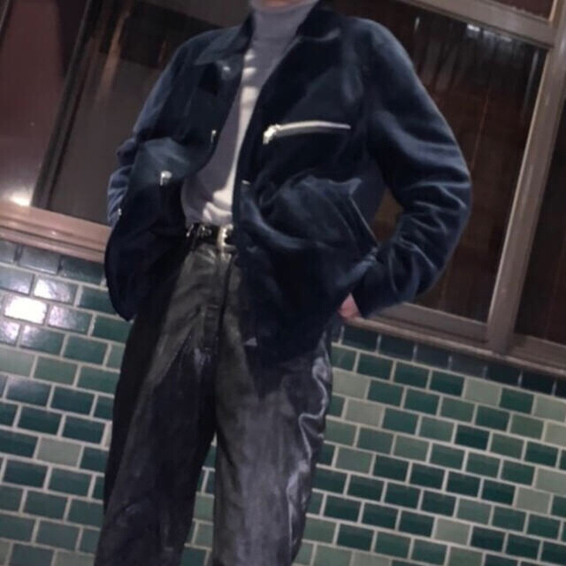 ブルゾンallege 19fw Corduroy Short Blouson navy