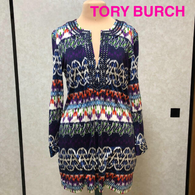 超美品/TORY BURCH/ワンピース/シルク100%/M