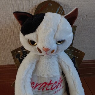 スクラッチ猫(L) ミルク三毛猫(ぬいぐるみ/人形)