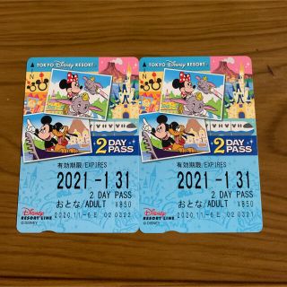 ディズニー(Disney)の《未使用》 リゾートライン　2day(遊園地/テーマパーク)