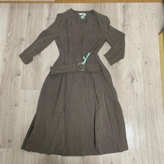 アバハウス(ABAHOUSE)の［美品］アハバウス　チャコールグレーワンピース（ベルト付き）(ロングワンピース/マキシワンピース)