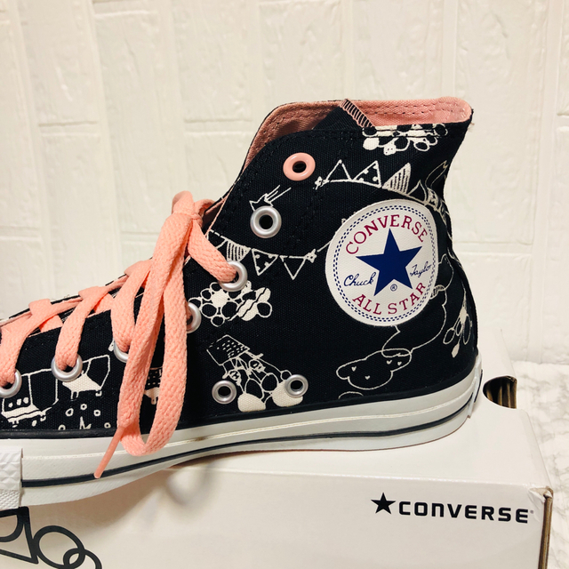 CONVERSE(コンバース)の【ブラック24.5】プードゥドゥ×コンバース コラボ ハイカットスニーカー レディースの靴/シューズ(スニーカー)の商品写真