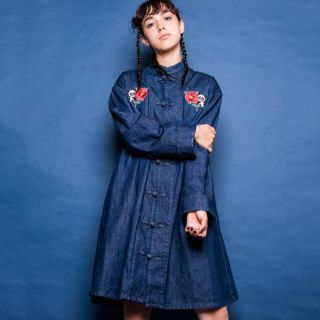 【値下げ】キャンスパ ANARCHY DENIM CHINA ONE-PIECEワンピース