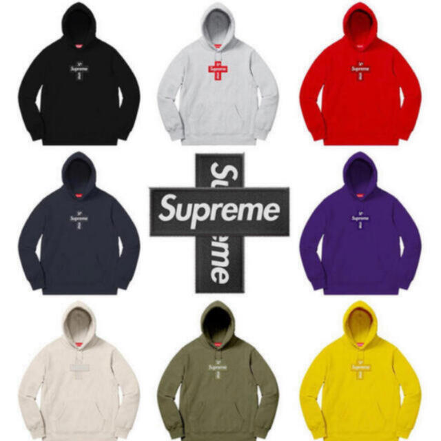 supreme cross box logo hoodie 代行