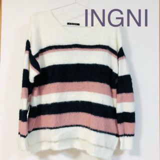 イング(INGNI)のINGNI イング　ボーダーニット  M(ニット/セーター)