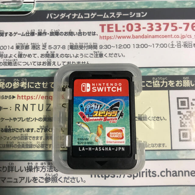 Nintendo Switch(ニンテンドースイッチ)の釣りスピリッツ Nintendo Switchバージョン Switch エンタメ/ホビーのゲームソフト/ゲーム機本体(家庭用ゲームソフト)の商品写真