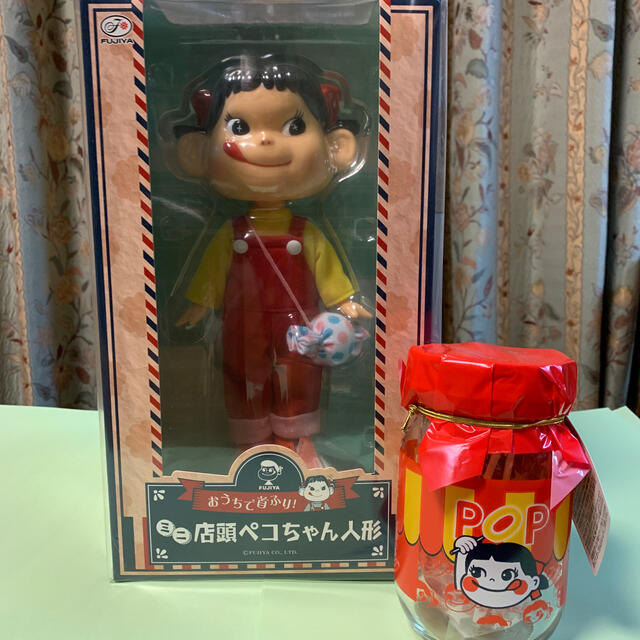 ペコちゃん ミニ 店頭ペコちゃん人形 ＆ 復刻版 ポップキャンディ瓶